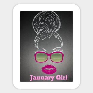 January Birthday Sticker